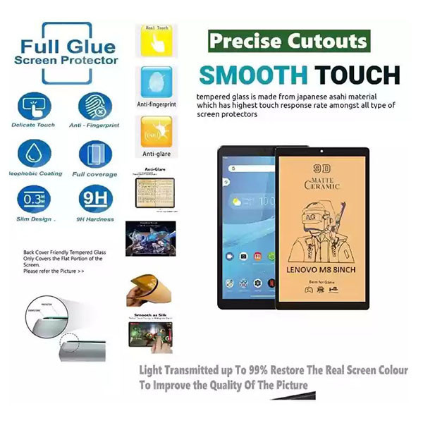 محافظ صفحه نمایش سرامیکی مدل A9_Matte مناسب برای تبلت سامسونگ Galaxy Tab A9 8.7" SM-X110 / X115