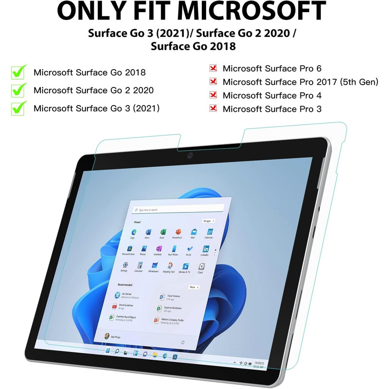 محافظ صفحه نمایش بادیگارد مدل TabG مناسب برای تبلت مایکروسافت Surface Go 2 / 3