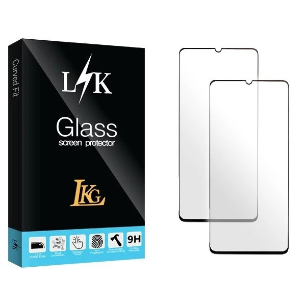 محافظ صفحه نمایش شیشهای ال کا جی مدل Full LKK مناسب برای گوشی موبایل شیائومی ردمی 14C / شیائومی ردمی 14R 5G - بسته دو عددی