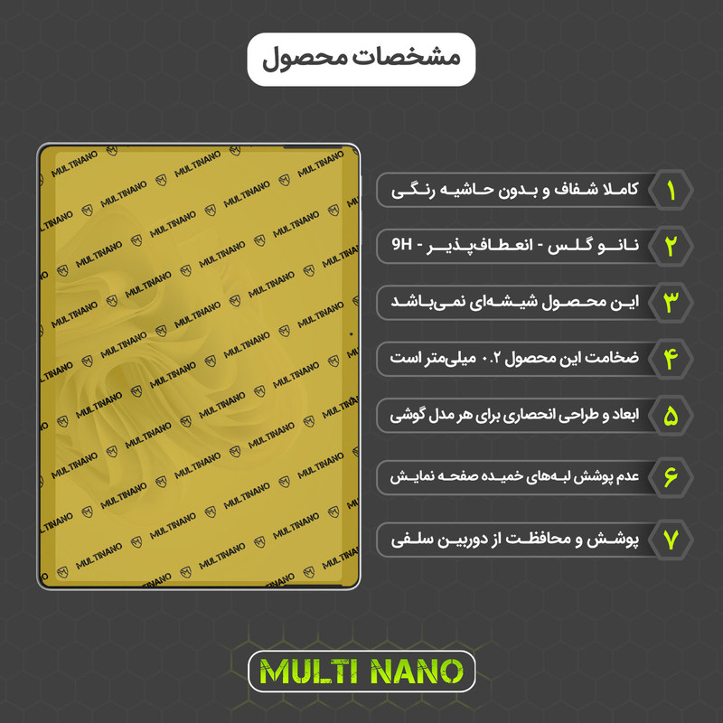 محافظ صفحه نمایش شفاف مولتی نانو مدل X-S1N مناسب برای تبلت مایکروسافت Surface Pro 10