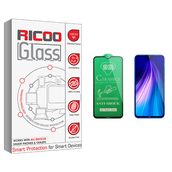 محافظ صفحه نمایش سرامیکی ریکوو مدل +HD مناسب برای گوشی موبایل شیائومی Redmi Note 8