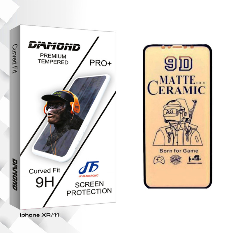 محافظ صفحه نمایش مات جی اف مدل Diamond glass مناسب برای گوشی موبایل اپل Iphone XR/11