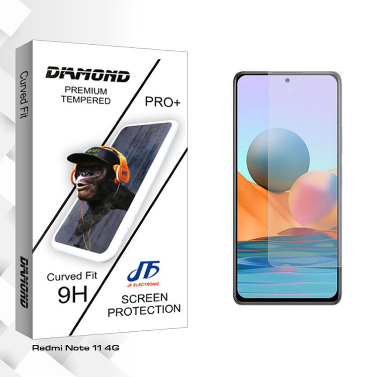 محافظ صفحه نمایش جی اف مدل Diamond Glass مناسب برای گوشی موبایل شیائومی Redmi Note 11 4G