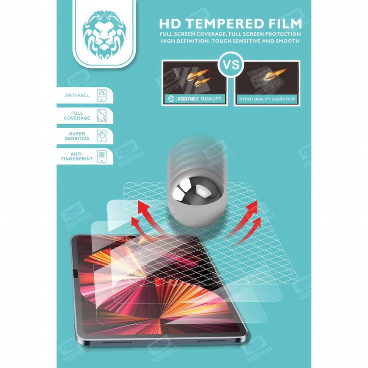 محافظ صفحه نمایش شیشه ای راکی مایل مدل TB مناسب برای تبلت اپل iPad Pro 10.5