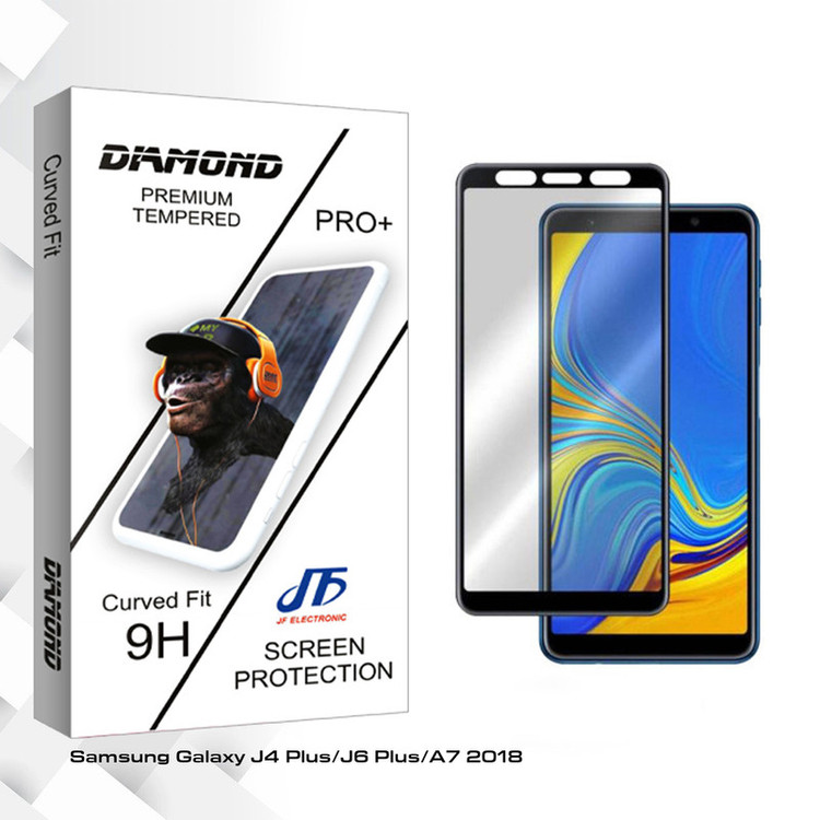محافظ صفحه نمایش سرامیکی جی اف مدل Diamond glass مناسب برای گوشی موبایل سامسونگ Galaxy J4 Plus/J6 Plus/A7 2018