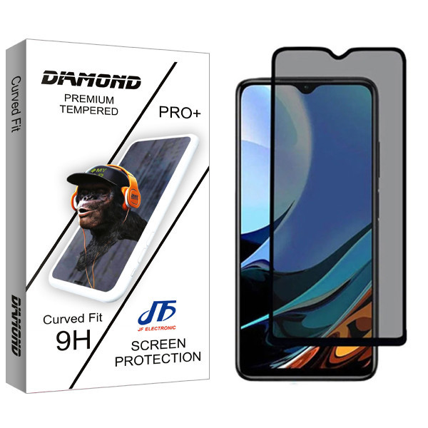 محافظ صفحه نمایش حریم شخصی جی اف مدل Diamond Secret مناسب برای گوشی موبایل شیائومی Redmi 9T / 9T NFC / 9 Power / Note 8 Pro / Poco M3