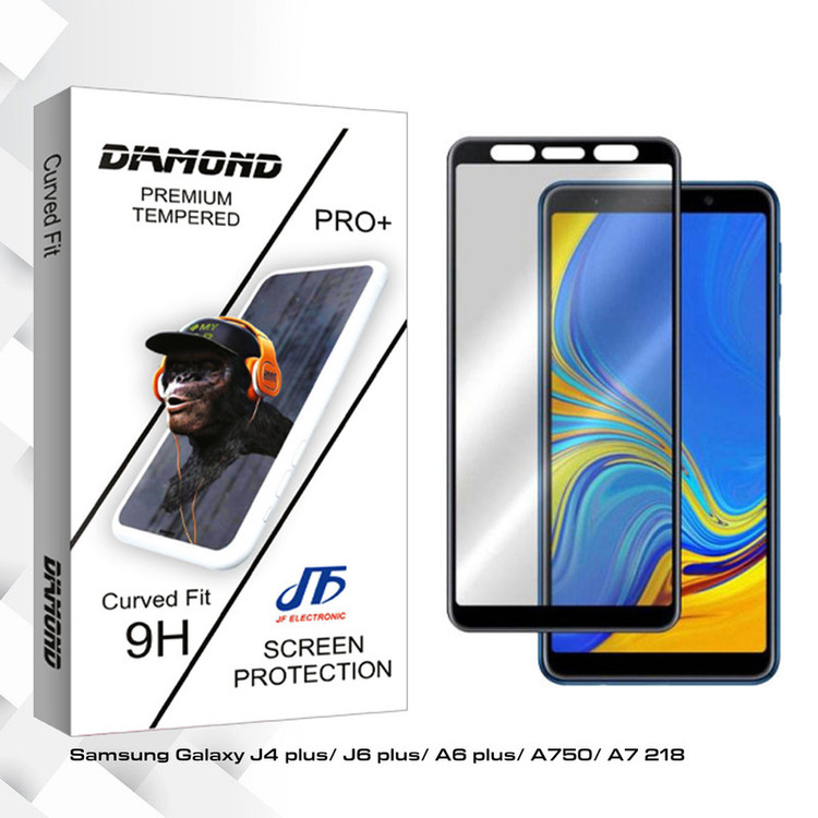 محافظ صفحه نمایش سرامیکی جی اف مدل Diamond glass مناسب برای گوشی موبایل سامسونگ J4 plus/ J6 plus/ A6 plus/ A750/ A7 218