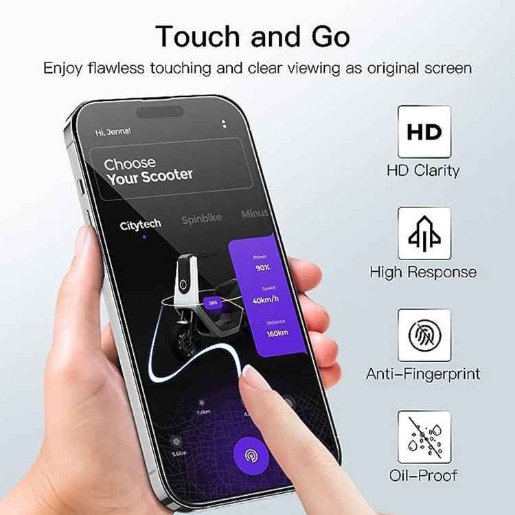 محافظ صفحه نمایش آتوچبو مدل Shiny مناسب برای گوشی موبایل اپل iPhone 15 Pro