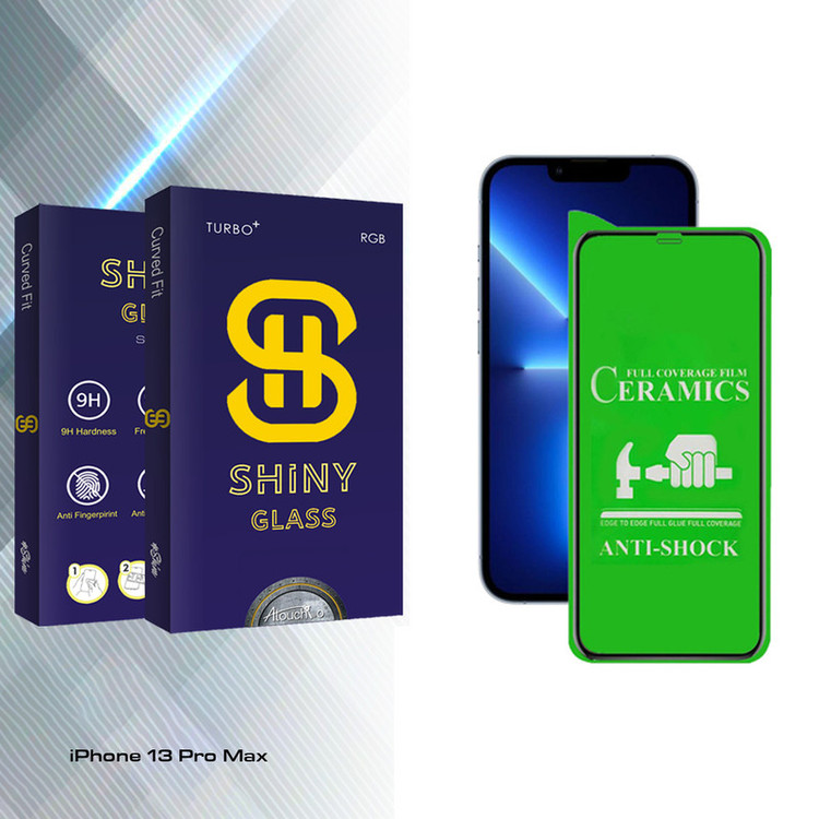 محافظ صفحه نمایش سرامیکی آتوچبو مدل Shiny Pro مناسب برای گوشی موبایل اپل iPhone 13 Pro Max