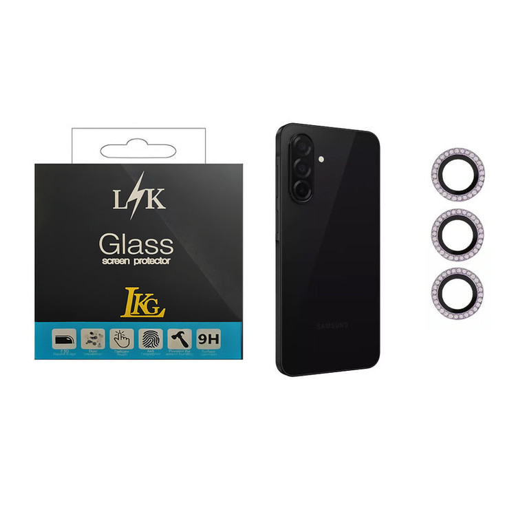 محافظ لنز دوربین ال کا جی مدل نگین دار مناسب برای گوشی موبایل سامسونگ Galaxy A26 5G