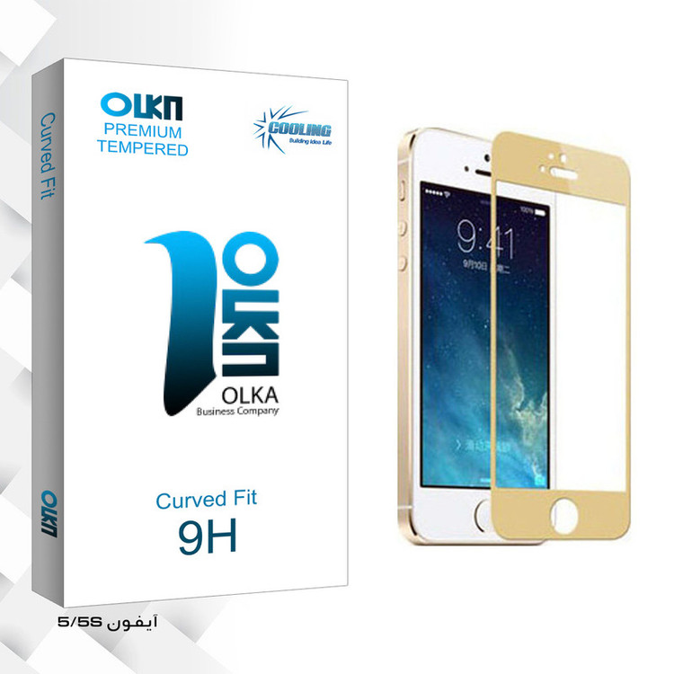 محافظ صفحه نمایش کولینگ مدل Olka glass مناسب برای گوشی موبایل اپل iphone 5/5S