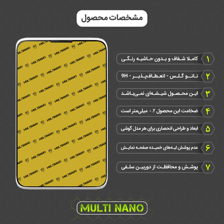 محافظ صفحه نمایش مولتی نانو مدل X-S2N مناسب برای تبلت لنوو A7-30 A3300 بسته دو عددی