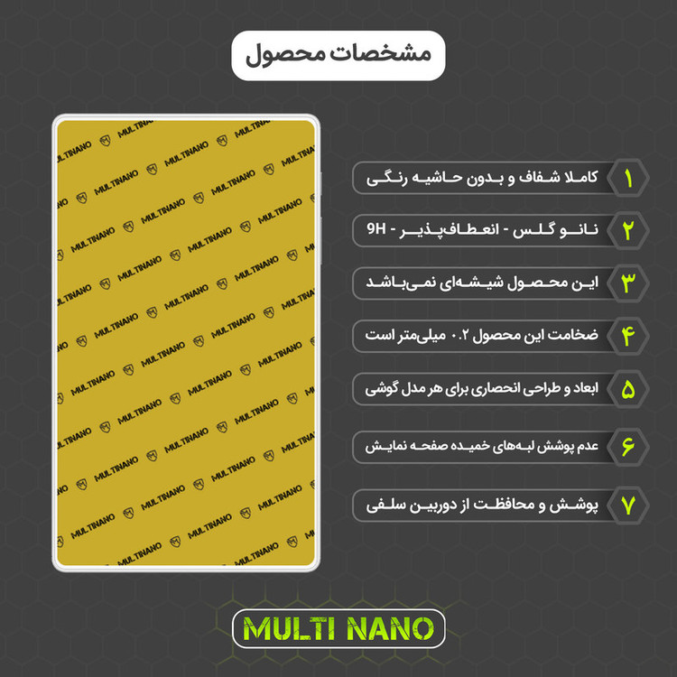 محافظ صفحه نمایش مولتی نانو مدل X-S2N مناسب برای تبلت سامسونگ Galaxy Tab A7 Lite / T220 / T225 بسته دو عددی