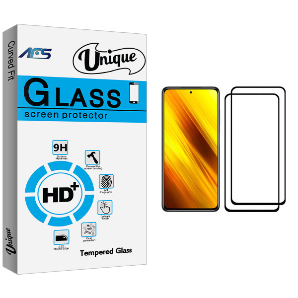 محافظ صفحه نمایش ای اف اس مدل Unique Glass مناسب برای گوشی موبایل شیائومی Poco X3 Pro بسته دو عددی