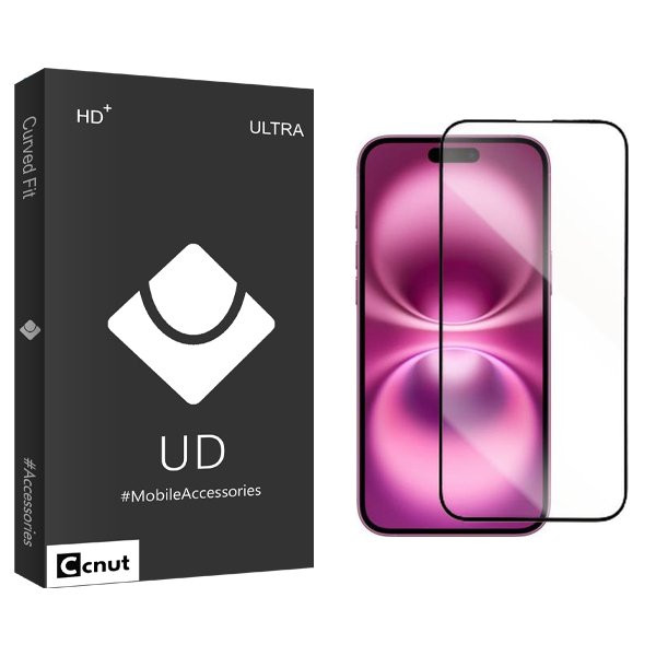 محافظ صفحه نمایش شیشه ای کوکونات مدل UDB مناسب برای گوشی موبایل اپل iPhone 16