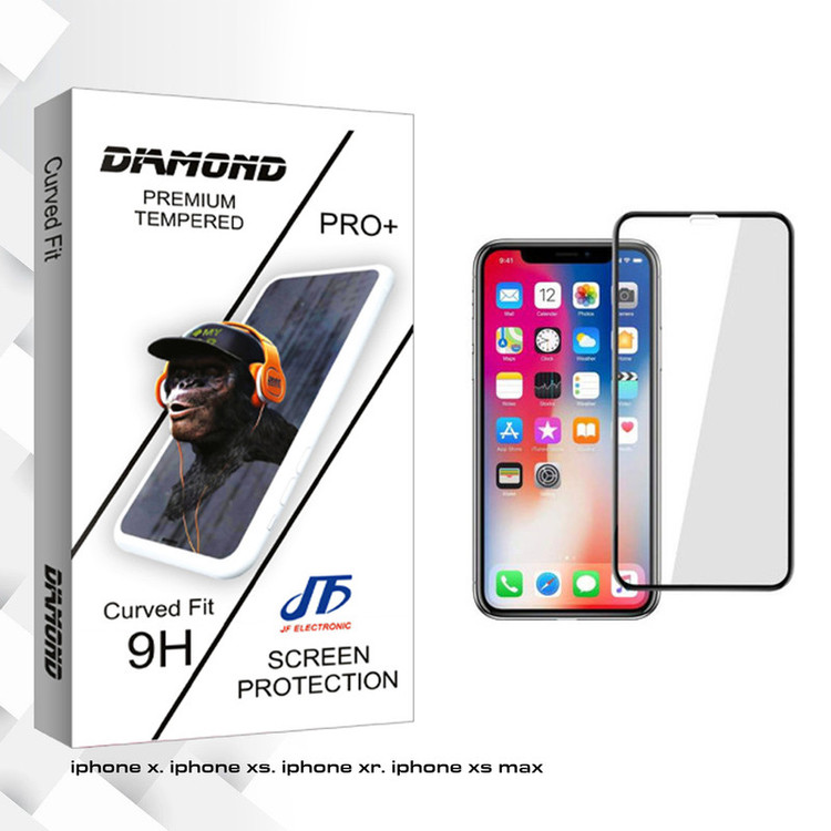 محافظ صفحه نمایش جی اف مدل Diamond glass مناسب برای گوشی موبایل اپل آیفون X