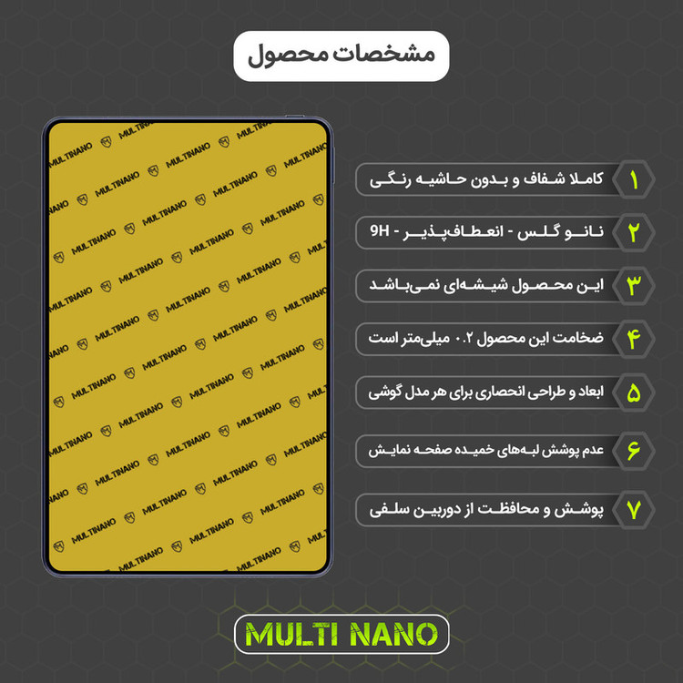 محافظ صفحه نمایش مولتی نانو مدل X-S1N مناسب برای تبلت هوآوی MatePad 10.4
