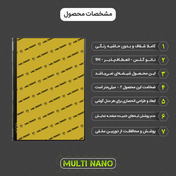 محافظ صفحه نمایش مولتی نانو مدل X-S1N مناسب برای تبلت لنوو Yoga Book