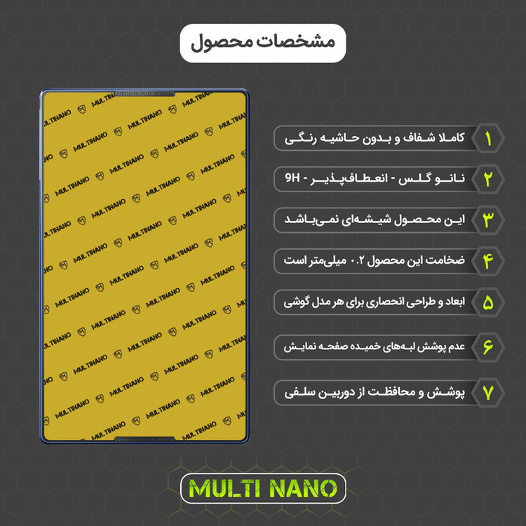 محافظ صفحه نمایش مولتی نانو مدل X-S1N مناسب برای تبلت لنوو Tab 3 8 Plus / TB-8703