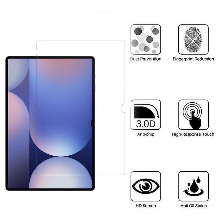 محافظ صفحه نمایش بوف مدل 5D مناسب برای تبلت سامسونگ Galaxy Tab S10 Plus/ S9 Plus/ S9 FE Plus/ S8 Plus/ S7 Plus/ S7 FE