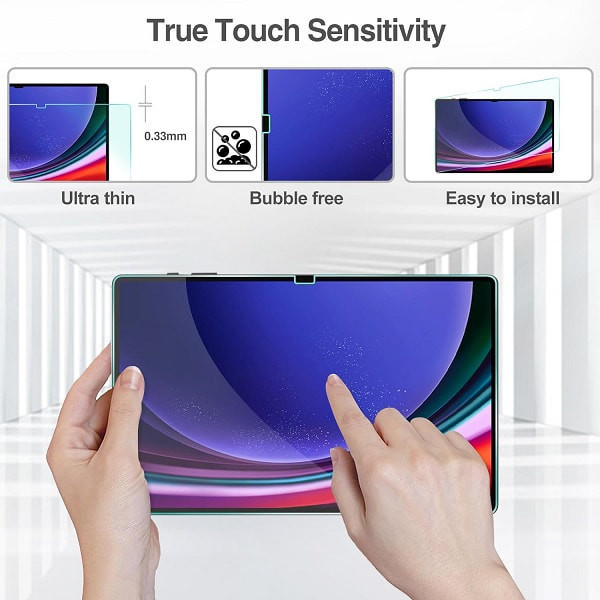 محافظ صفحه نمایش بوف مدل 5D مناسب برای تبلت سامسونگ Galaxy Tab S10 Plus/ S9 Plus/ S9 FE Plus/ S8 Plus/ S7 Plus/ S7 FE