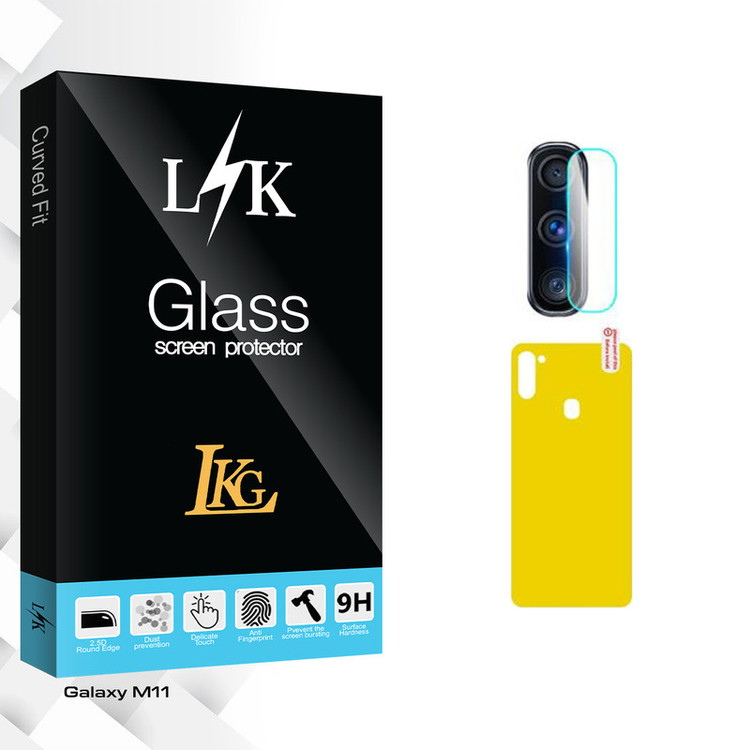 محافظ پشت گوشی ال کا جی مدل LK Pro مناسب برای گوشی موبایل سامسونگ Galaxy M11 به همراه محافظ لنز دوربین