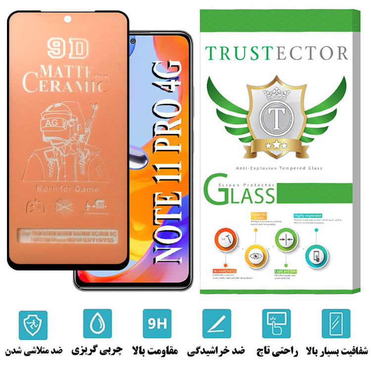 محافظ صفحه نمایش سرامیکی مات تراستکتور مدل CATA مناسب برای گوشی موبایل شیائومی Redmi Note 11