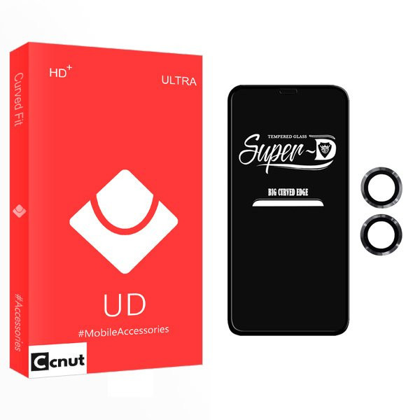 محافظ صفحه نمایش کوکونات مدل UD SuperD مناسب برای گوشی موبایل اپل iPhone 11 به همراه محافظ لنز گوشی