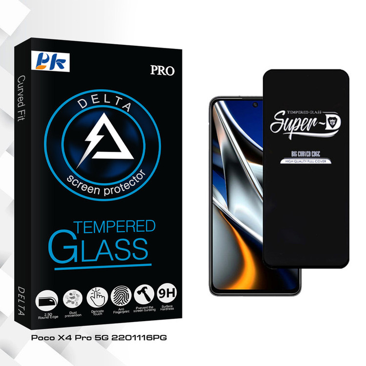 محافظ صفحه نمایش شیشه ای پی کی مدل Delta Glass SuperD مناسب برای گوشی موبایل شیائومی Poco X4 Pro 5G 2201116PG