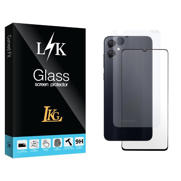 محافظ صفحه نمایش شیشه ای ال کا جی مدل LKK مناسب برای گوشی موبایل سامسونگ Galaxy A05 به همراه محافظ پشت گوشی