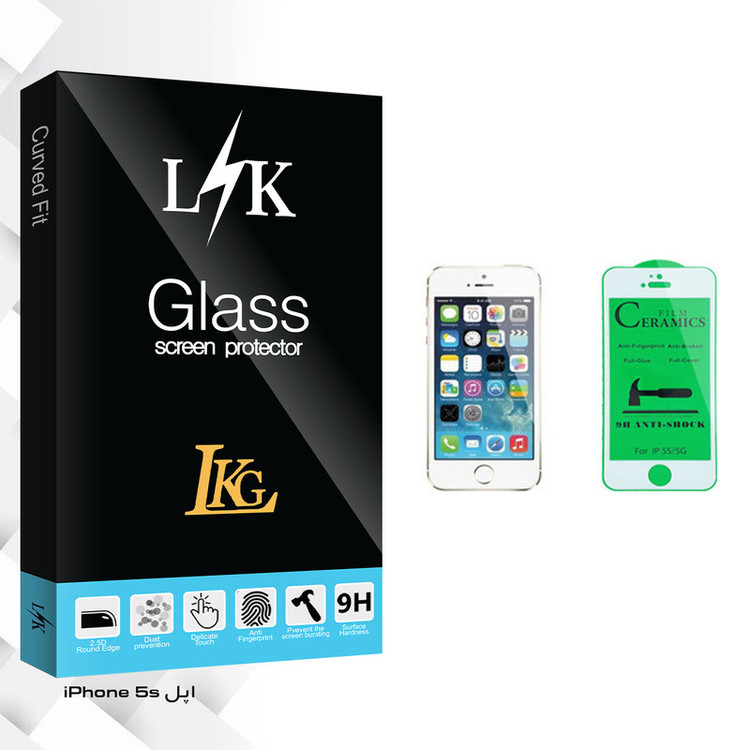 محافظ صفحه نمایش سرامیکی ال کا جی مدل LK Glass مناسب برای گوشی موبایل اپل iPhone 5s