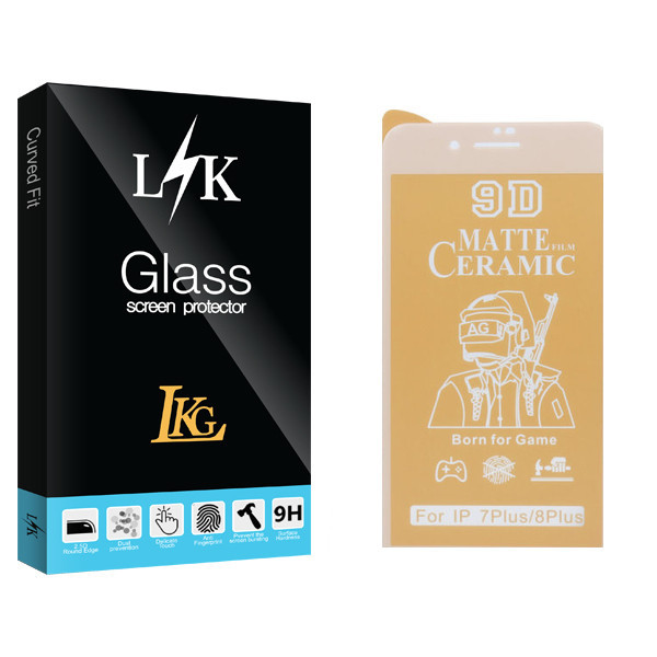 محافظ صفحه نمایش سرامیکی مات ال کا جی مدل LK Glass مناسب برای گوشی موبایل اپل iphone 7 / 8P