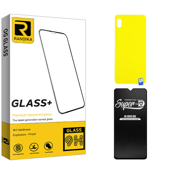 محافظ صفحه نمایش راندیکا مدل Super-D مناسب برای گوشی موبایل سامسونگ GALAXY A10 به همراه محافظ پشت گوشی