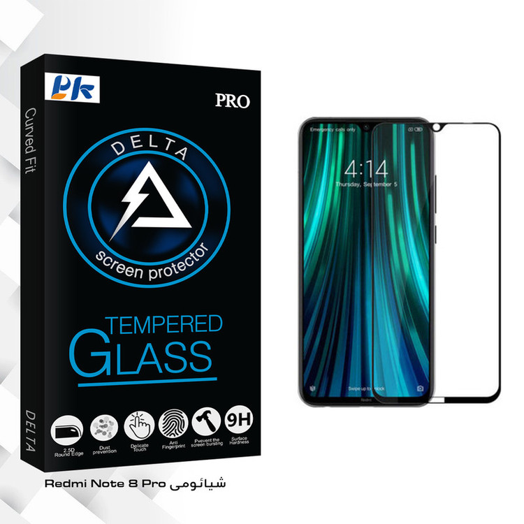 محافظ صفحه نمایش پی کی مدل Delta Glass مناسب برای گوشی موبایل شیائومی Redmi Note 8 Pro