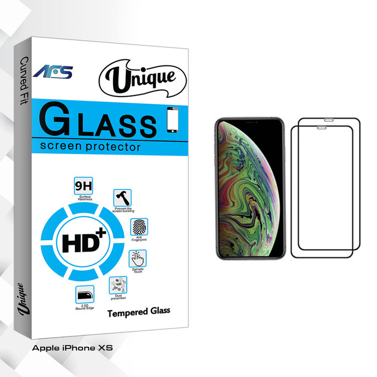 محافظ صفحه نمایش ای اف اس مدل Unique Glass مناسب برای گوشی موبایل اپل iPhone XS بسته دو عددی
