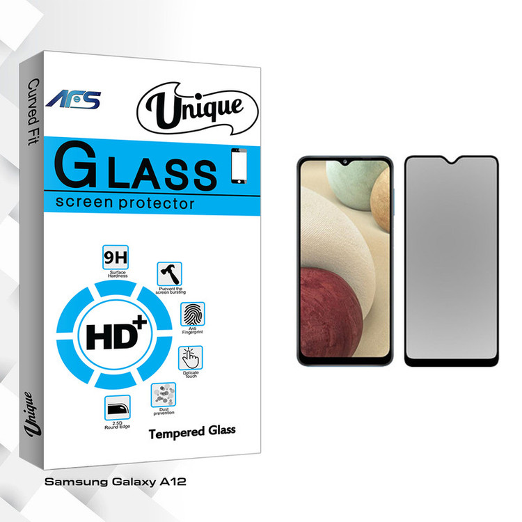 محافظ صفحه نمایش حریم شخصی ای اف اس مدل Unique Glass مناسب برای گوشی موبایل سامسونگ Galaxy A12