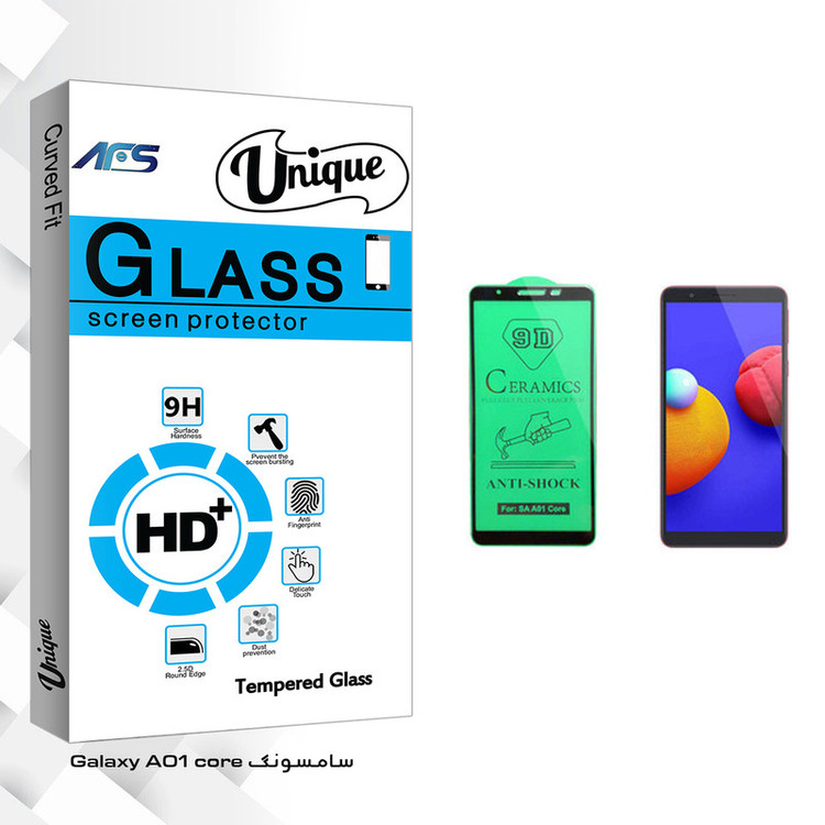 محافظ صفحه نمایش سرامیکی ای اف اس مدل Unique Glass مناسب برای گوشی موبایل سامسونگ Galaxy A01 core