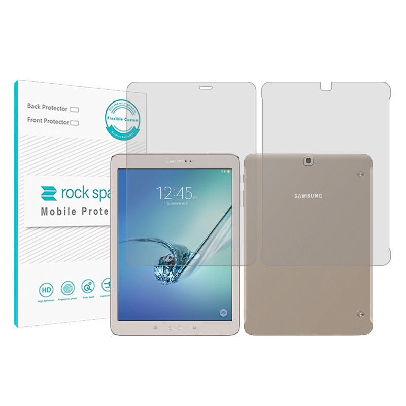 محافظ صفحه نمایش شفاف راک اسپیس مدل Hygel مناسب برای تبلت سامسونگ Galaxy Tab S2 9.7 به همراه محافظ پشت تبلت
