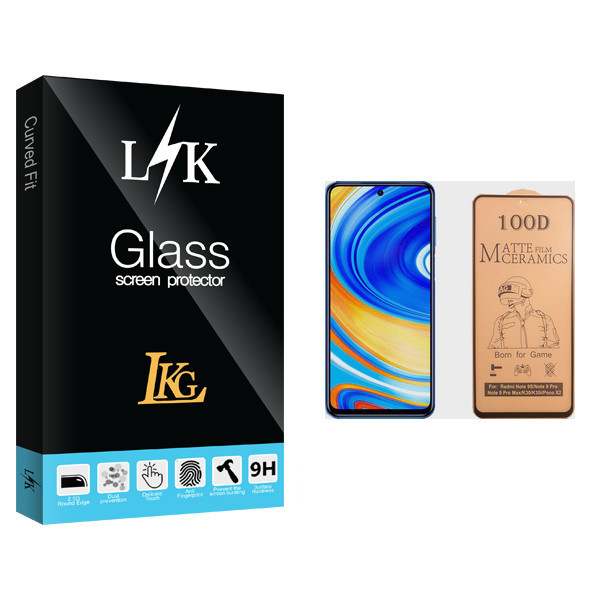برای محافظ صفحه نمایش سرامیکی ال کا جی مدل LK Glass مناسب گوشی موبایل شیائومی Redmi Note 9 Pro Max
