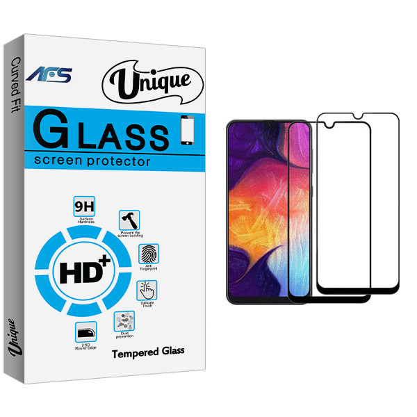 محافظ صفحه نمایش ای اف اس مدل Unique Glass مناسب برای گوشی موبایل سامسونگ Galaxy A50 بسته دو عددی