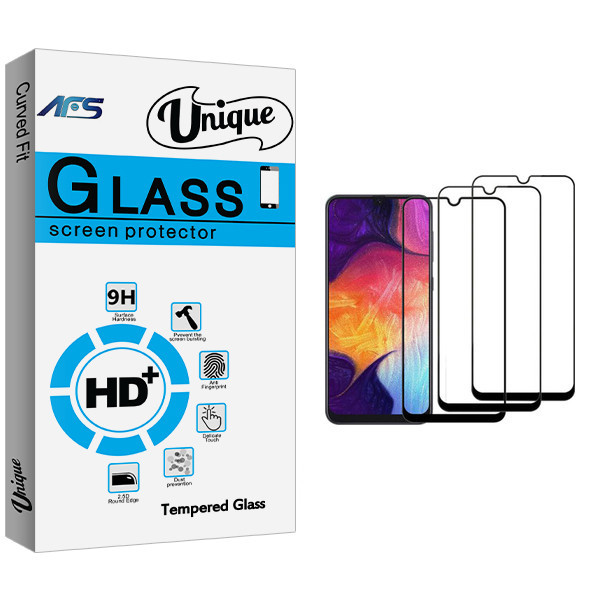 محافظ صفحه نمایش ای اف اس مدل Unique Glass مناسب برای گوشی موبایل سامسونگ Galaxy A10 بسته سه عددی