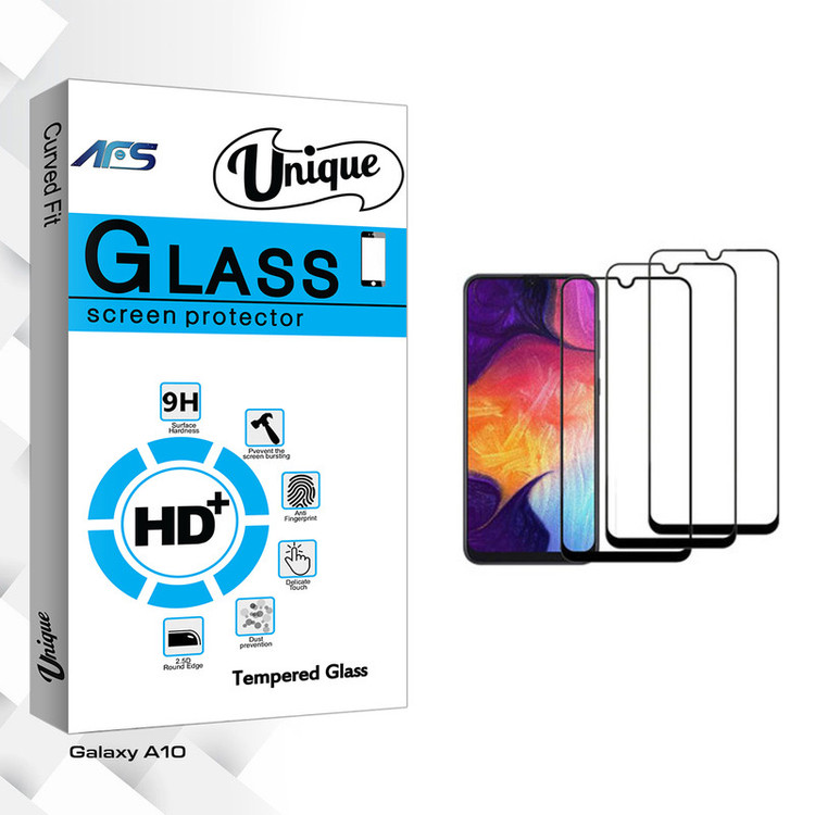 محافظ صفحه نمایش ای اف اس مدل Unique Glass مناسب برای گوشی موبایل سامسونگ Galaxy A10 بسته سه عددی