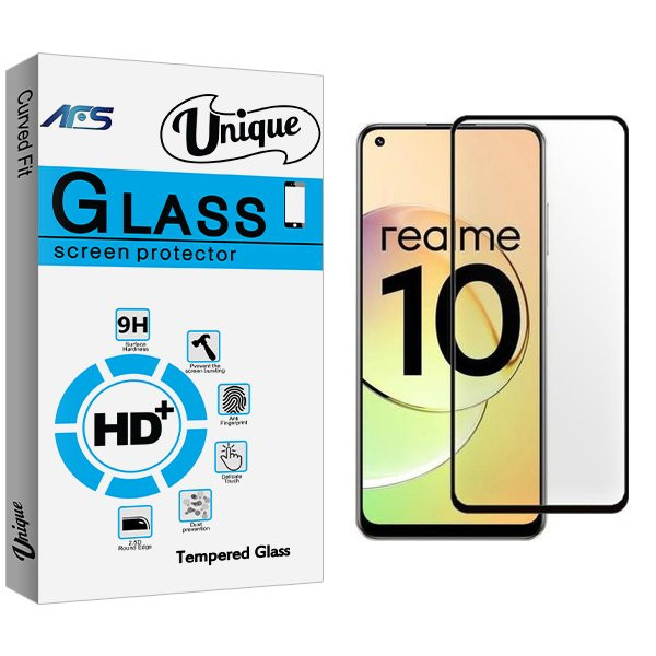 محافظ صفحه نمایش شیشه ای ای اف اس مدل Unique مناسب برای گوشی موبایل ریلمی 10 4G