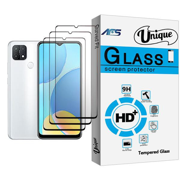 محافظ صفحه نمایش ای اف اس مدل Unique Glass MIX003 مناسب برای گوشی موبایل اوپو A15s بسته سه عددی