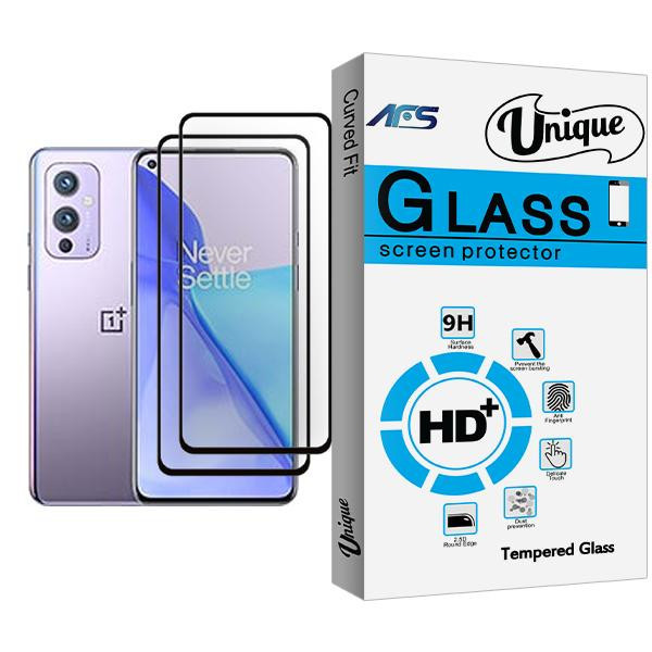 محافظ صفحه نمایش ای اف اس مدل Unique Glass MIX002 مناسب برای گوشی موبایل وان پلاس 9 بسته دو عددی