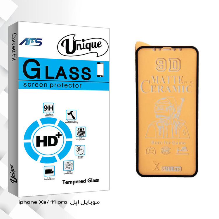 محافظ صفحه نمایش 9D ای اف اس مدل Uni مناسب برای گوشی موبایل اپل iphone Xs/ 11 pro