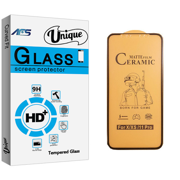محافظ صفحه نمایش سرامیکی ای اف اس مدل Unique Glass مناسب برای گوشی موبایل اپل iPhone 11 Pro