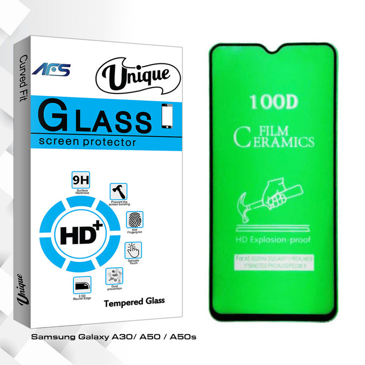 محافظ صفحه نمایش سرامیکی ای اف اس مدل Unique Glass مناسب برای گوشی موبایل سامسونگ Galaxy A30/ A50 / A50s
