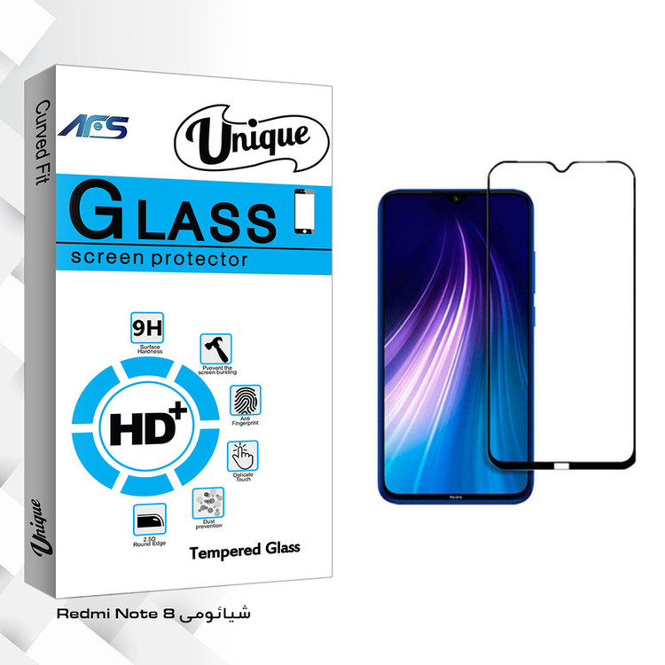 محافظ صفحه نمایش ای اف اس مدل Unique Glass مناسب برای گوشی موبایل شیائومی Redmi Note 8