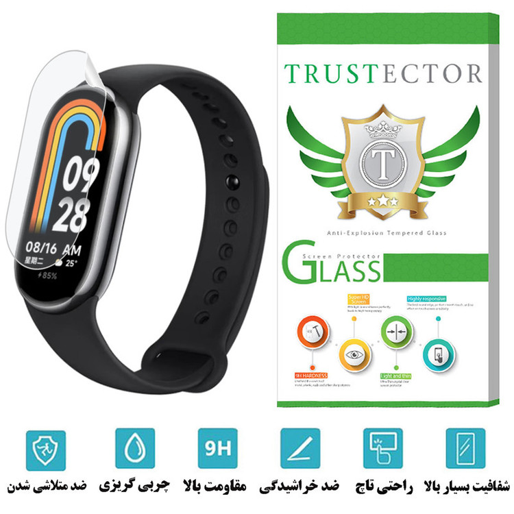 محافظ صفحه نمایش نانو تراستکتور مدل MTBWT مناسب برای ساعت هوشمند شیائومی Mi Band 8